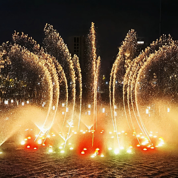 Fuente de baile de música láser