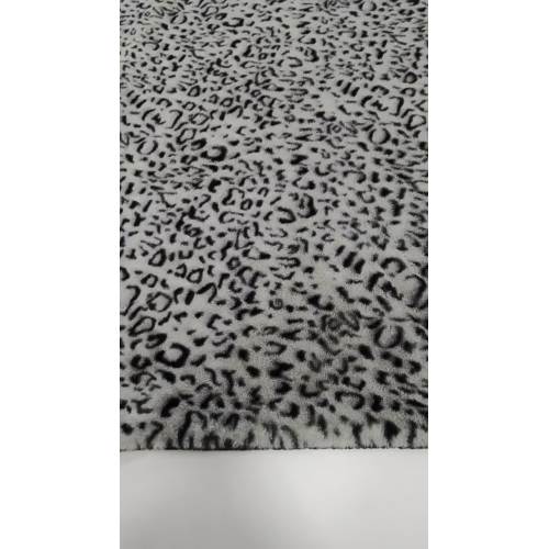 tissu en fausse fourrure à imprimé léopard