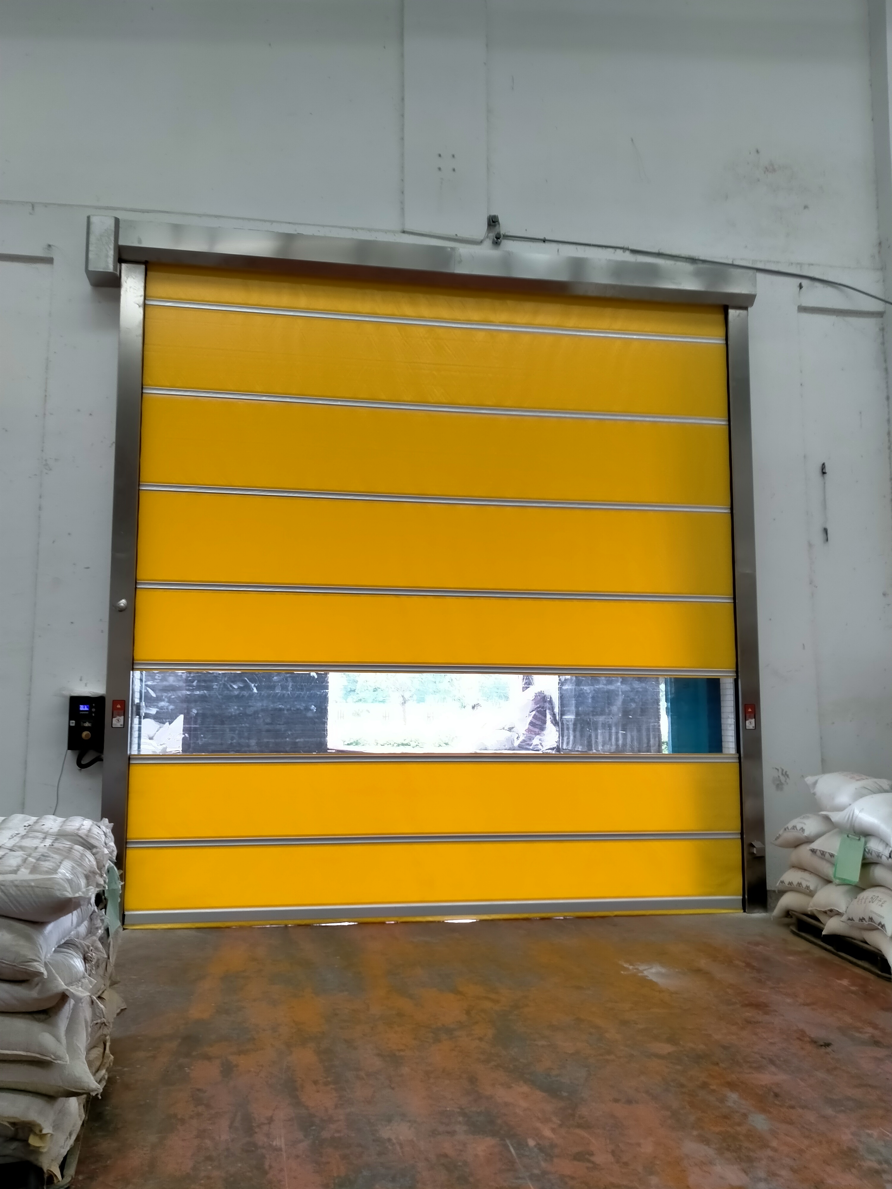 big high speed door orange