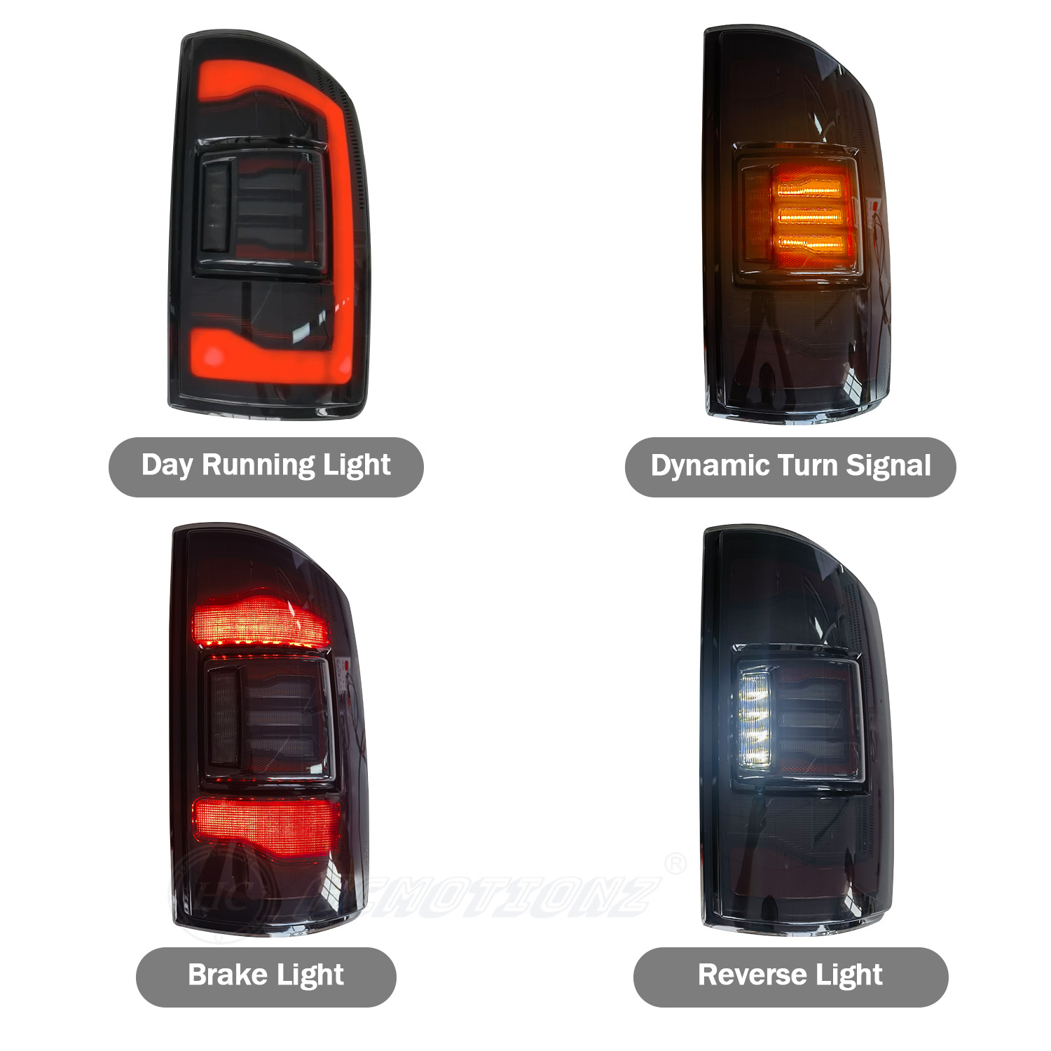 HCMOTIONZ LED Tail Lights For Dodge Ram 3rd Gen 20022008 China