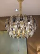 Lampadario a sospensione con lampadario a LED in vetro rotondo Villa Hotel