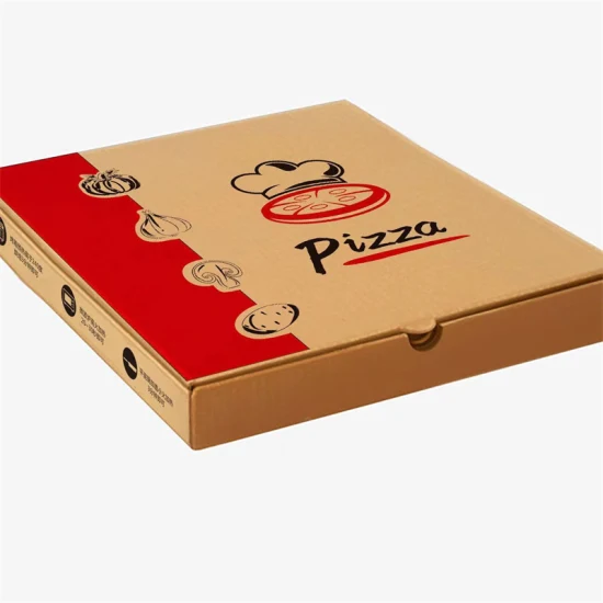 Logo ile Toptan Ucuz Özel 9 10 12 15 16 inç Karton Ambalaj Oluklu Teslimat Pizza Kutusu1