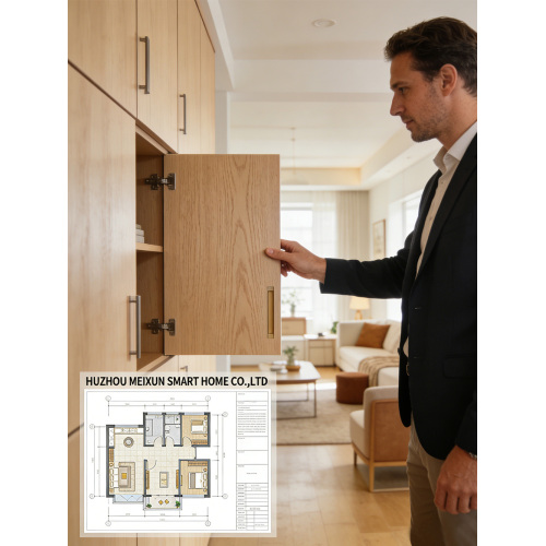 Armoire de rangement à charnière peu encombrante pour intérieurs résidentiels