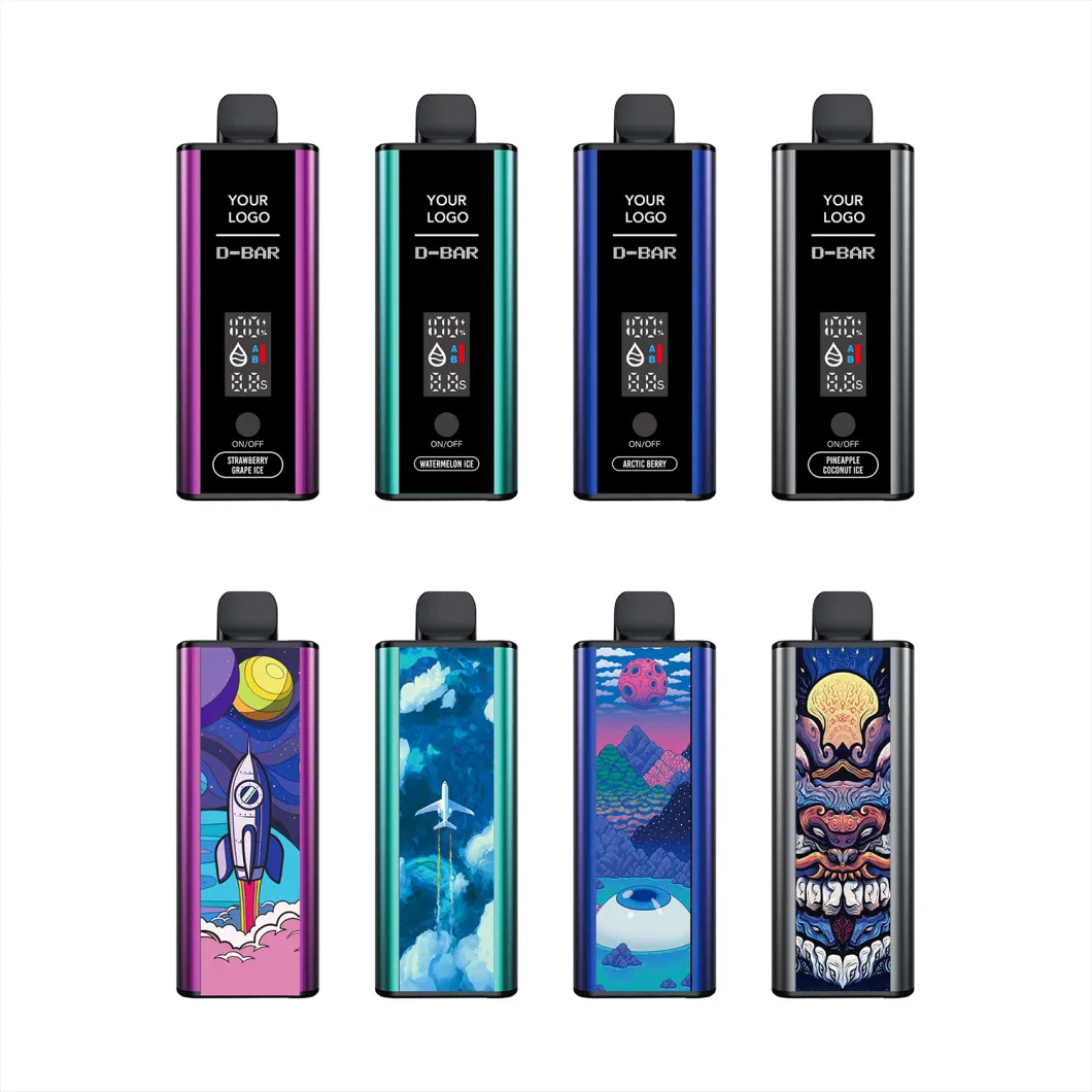 Dual Mesh Coil Disposable Vape D-Bar 10000puffs 600mAh Battery Rechargeable with LED Indicator