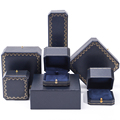 Hanhong Wholesale Custom Luxury Style Plastik Ringkasten handgefertigt Kunststoff Blaues Quadratpapier für Schmuckschachtel Verpackung1