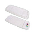  Spirit White Microfiber Flat Mop Refill with Pocket and Flap - Cleaning Supplies1