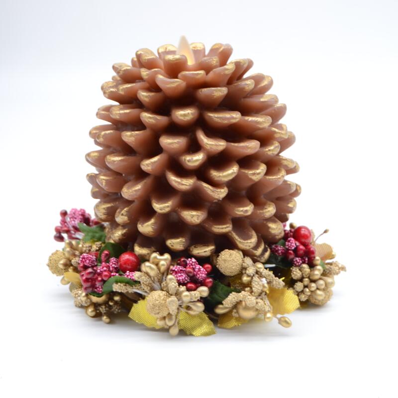 Pinecone forma de velas sem chamas LED