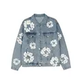 Κατασκευή Προσαρμογή Design Denim Jacket με εκτύπωση cropped denim Jacket1