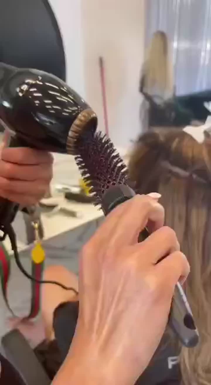 Perubahan warna rambut &amp; perubahan warna tiub aluminium (hitam hingga merah) sikat roller
