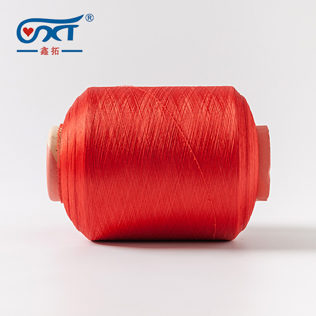 Red ACY spandex air covered polyester yarn