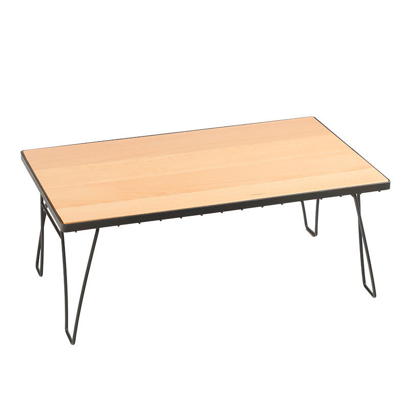 Foldable Outdoor Camping Table With Wooden Desk