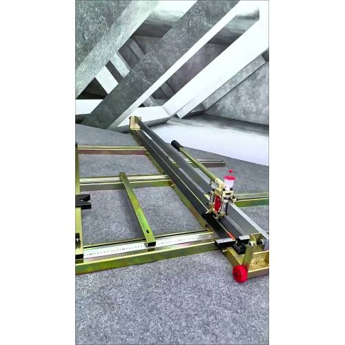 Cortador de telha de aço monotrilho 1.6m 1.8m grande faca portátil de empurrar régua de posicionamento dobrável com infravermelho