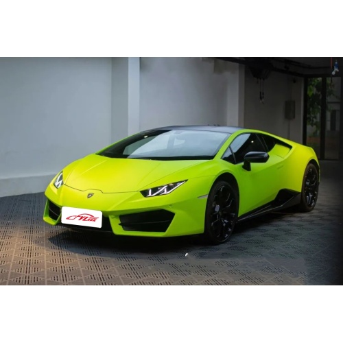 Ultimative flache gelbe Limettenauto Vinyl -Wrap