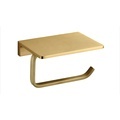 Modern Matte Black Wall Mount Toilet Paper Holder with Phone Platform1