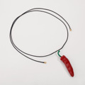 Trendy Unisex Gold Plated Enamel Red Pepper Pendant Necklace1