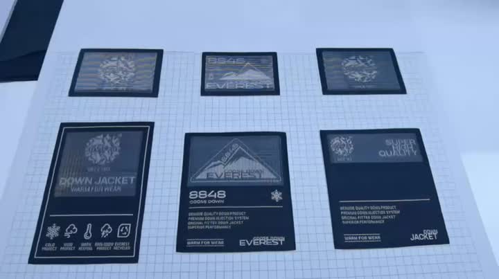 Etiketa z rybího hedvábí s vysokou hustotou