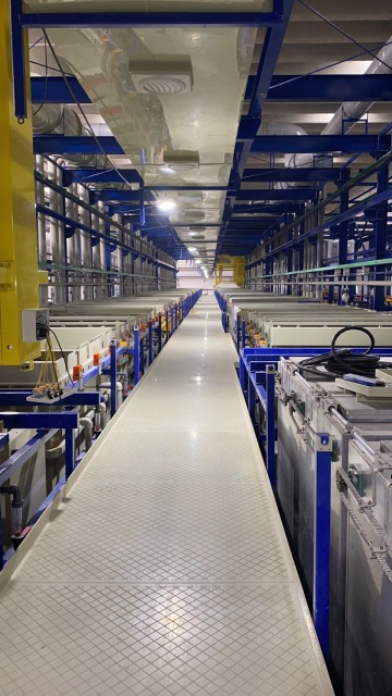Nickel plating line working