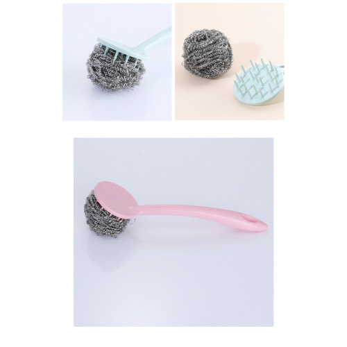 Stainless steel wire ball dishwashing brush small 