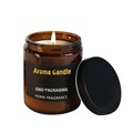 Clear Amber Glass Candle Jars with Metal Lids - 8oz Recycled Containers1