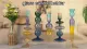 Tall Conneined Multi Color Wedding Glass Candlestick Holder