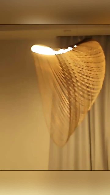 Modern wood cutting shape decoration chandelier
