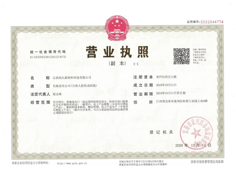 The business license