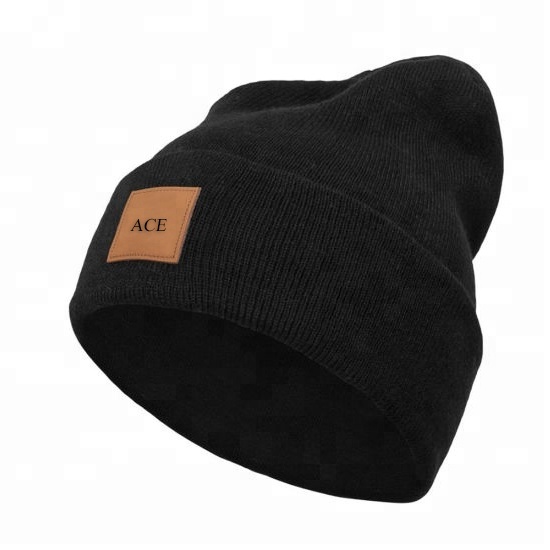 Tappo da cranio a maglia a maglia da uomo in pelle da uomo personalizzata da uomo, cappelli da berretto1