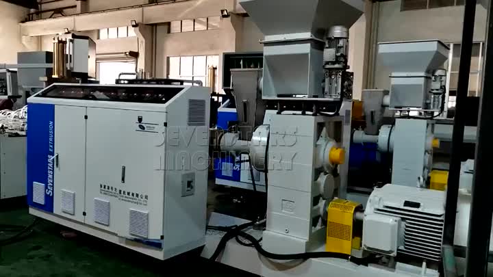 PE profile extrusion line