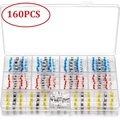 Solder Seal Wire Connector Kit - 160PCS Heat Shrink Butt Terminals, Electrical Insulated, Marine Waterproof, Automotive1