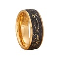 Tungsten Carbide Galaxy Ring with 18k Gold Plating and Gold Foil Inlay1