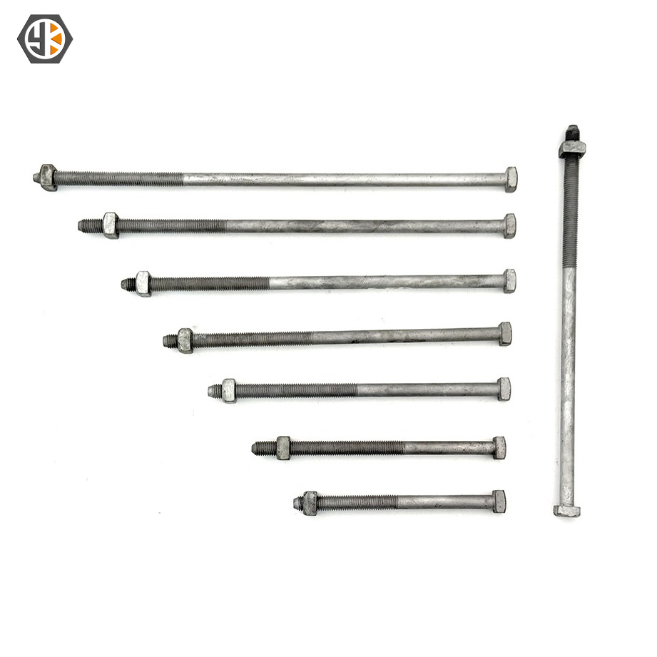 Perno de máquina de cabeza cuadrada, 12,400 lbs, hardware extensible IEEE C135.1 Poleline