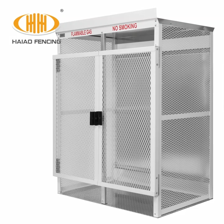 HAIAO HOT SALE Stainless Steel Gas Bottle Security Lock Wire Mesh Storage Cage1