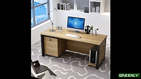 Computer Desk With File Cabinet Display3