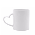 Blank White 11 oz Ceramic Mug with Heart Shaped Handle for Sublimation1