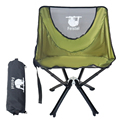 Feistel Portable Chair - Lightweight Folding Camp Chair - 300 Lbs Capacity - Ideal for Outdoor Adventures - Black Green1