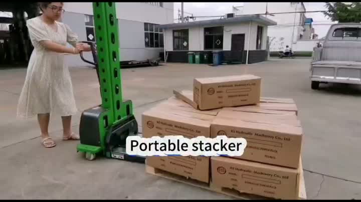 Semi Electric Self Loading Pallet Stacker