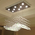 2024 High Quality Luxury Rectangular Dining Table K9 Crystal Chandelier Pendant1