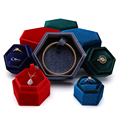 Han Hong neue Schmuckschachtel Paar Halskette Verpackung Box Custom Logo Ehere Samt Reise Ringbox1