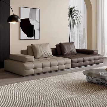Leather comfortable living room sofa