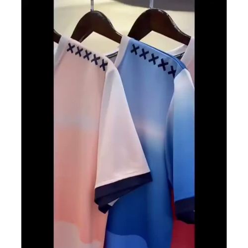 Exibição de detalhes de qualidade de camisas de futebol