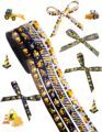 4 Rolls 40 Yards Construction Theme Ribbon - DIY Bows & Party Decor1