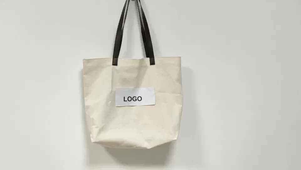 Eco-Friendly Large Canvas Handbag Cotton Natural Embroidery Printed Logo Leather Handle Shopping Market Tote Bags1