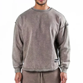 OEM Mens Crew Neck Distressed Long Sleeve Cotton Sweatshirt Men High Quality1