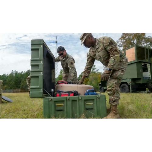 Caixa de transporte rotomoldada, recipiente de armazenamento de equipamento durável de 3-5 metros para instrumentos de precisão aeroespacial eletrônicos