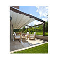 Electric Outdoor Waterproof Fabric Patio Retractable Awning Shades Aluminum Pergola1