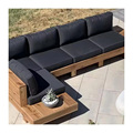 Beste Preis wasserdichte Möbel mit Kissen Wohnzimmer Balkon Terrasse Hotel Teakholz -Sektion Garten Outdoor Sofa1