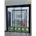Black Aluminum Framed Interior Glass Sliding Swing Door - PD/PT1