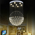 Crystal LED Stainless Steel Round 220V Chandelier Pendant Light for Bedroom1