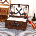Hot Sale Outdoor Natural Wicker Rattan Patio Cooling Bag Picnic Basket Set1