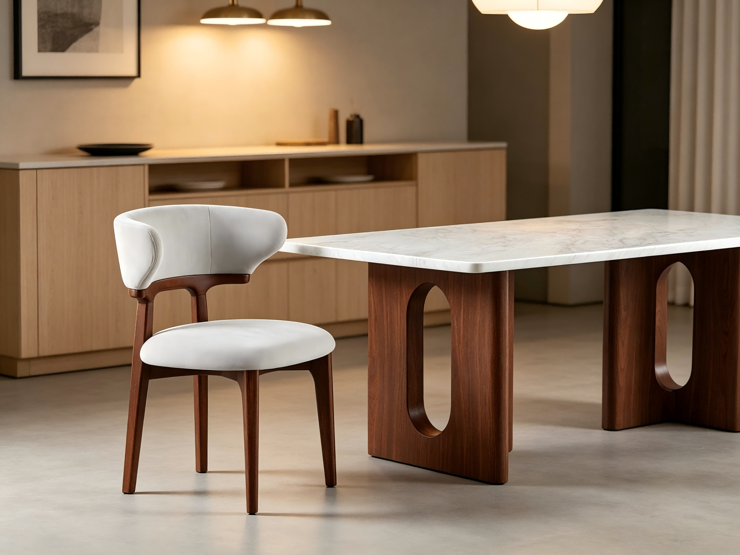 BR-DC-4121 Modern Upholstered Chairs Featuring Sleek Indoor Design
